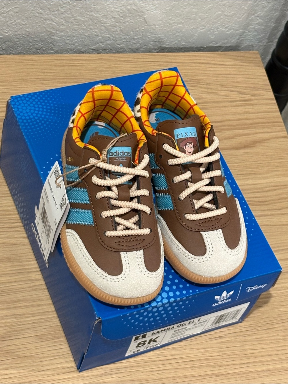 adidas Kids Samba OG Sneakers - Brown / Light Blue / Cream